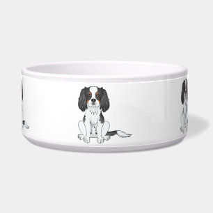 Tricolor Cavalier King Charles Spaniel Dog Sitting