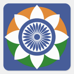Tricolor Chakra Square Sticker
