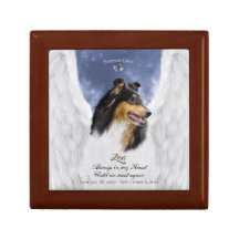 Tricolor Collie Angel Dog Portrait - Pet Keepsake