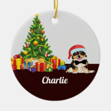 Tricolor Corgi ,christmas tree with name 2025
