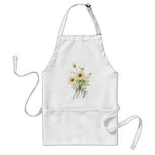 tricolor daisy(Chrysanthemum carinatum) by Redouté Standard Apron