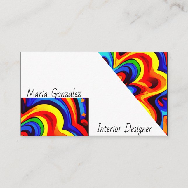 tricolor elegant business card (Front)