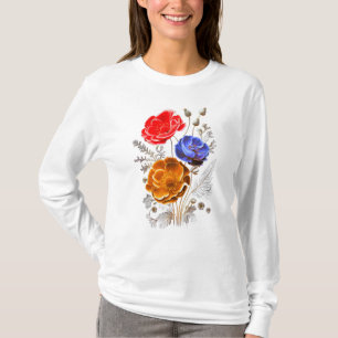 Tricolor Flowers T-Shirt
