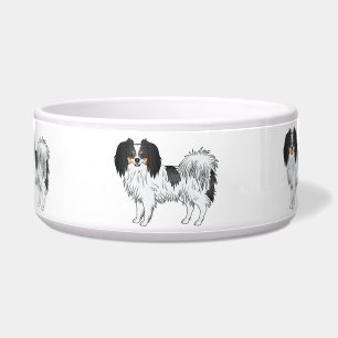 Tricolor Phalène Cute And Happy Cartoon Dogs