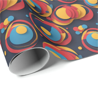 Tricolor Romanian Flag Dots Wrapping Paper