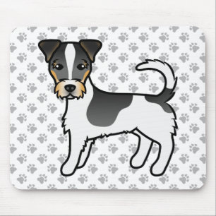 Tricolor Rough Coat Jack Russell Terrier Dog Mouse Pad