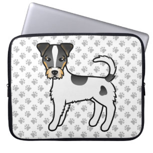 Tricolor Rough Coat Parson Russell Terrier Dog Laptop Sleeve