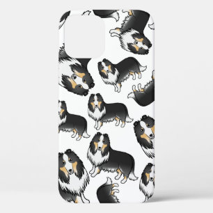 Tricolor Rough Collie Cute Cartoon Dog Pattern iPhone 12 Case