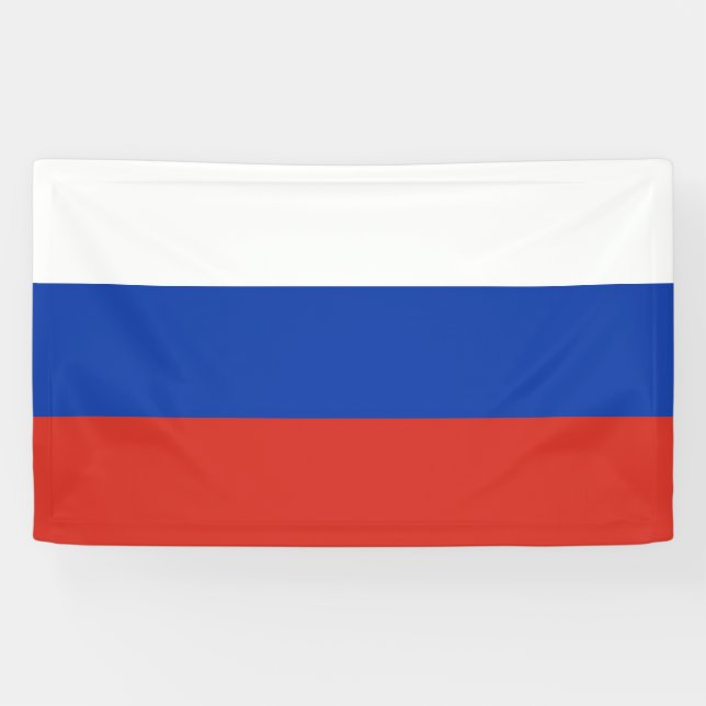 Tricolor Russia flag Banner (Horizontal)