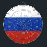 Tricolor Russia flag Dartboard<br><div class="desc">The Russian flag is composed of three horizontal stripes: white,  blue,  and red.</div>