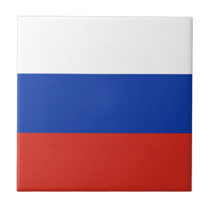 Tricolor Russia flag Tile