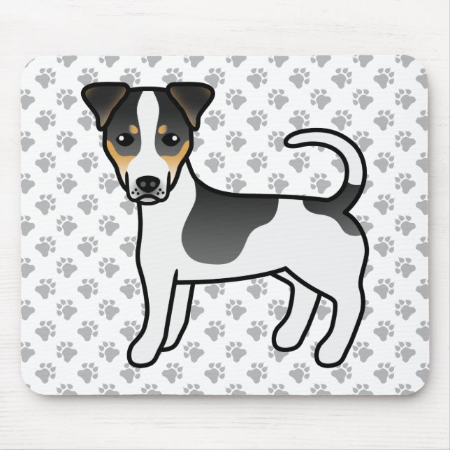 Tricolor Smooth Coat Jack Russell Terrier Dog Mouse Pad (Front)