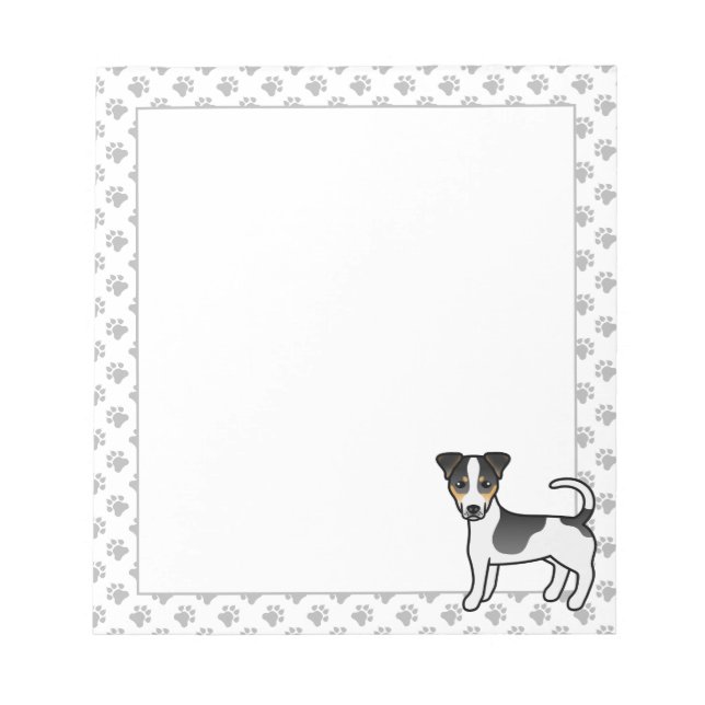 Tricolor Smooth Coat Jack Russell Terrier Dog Notepad (Front)