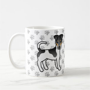 Tricolor Smooth Fox Terrier Cute Cartoon Dog Coffee Mug
