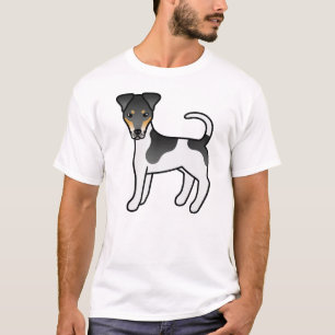Tricolor Smooth Fox Terrier Cute Cartoon Dog T-Shirt