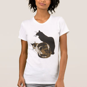Tricolor Tortoiseshell and Black-Coloured Feline T-Shirt