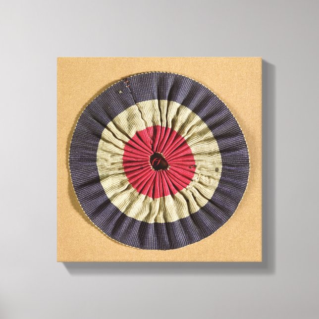 Tricolore rosette canvas print (Front)