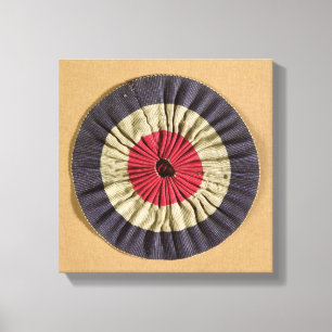Tricolore rosette canvas print