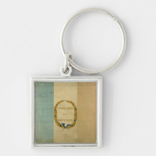 Tricolore with the motto 'Live Free or Die' Key Ring