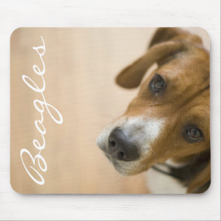 Tricolored Beagle Dog Background Mouse Pad