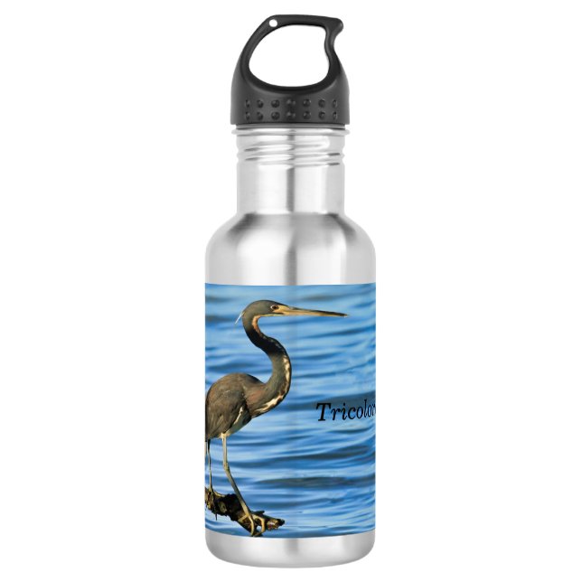 Tricolored Heron Water Bottle (Front)
