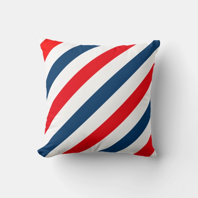 tricolour diagonal lines standard cushion (Front)