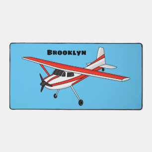 Tricycle gear aircraft cartoon desk mat