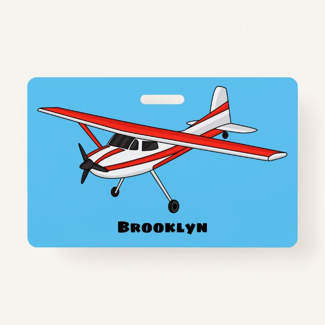 Tricycle gear aircraft cartoon  ID badge (Front)