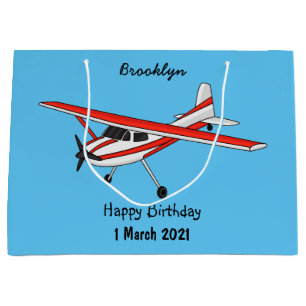 Tricycle gear aircraft cartoon large gift bag