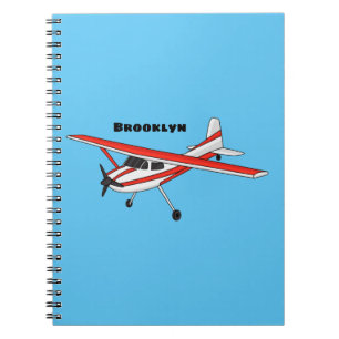 Tricycle gear aircraft cartoon notebook