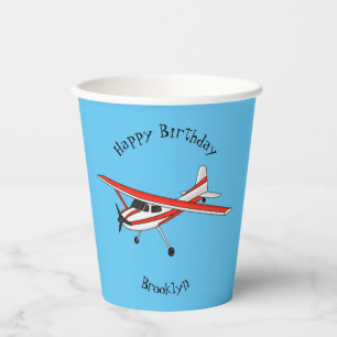 Tricycle gear aircraft cartoon paper cups