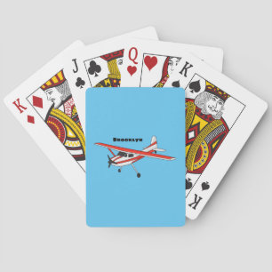 Tricycle gear aircraft cartoon playing cards