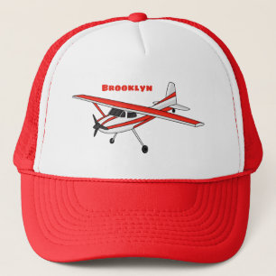 Tricycle gear aircraft cartoon  trucker hat