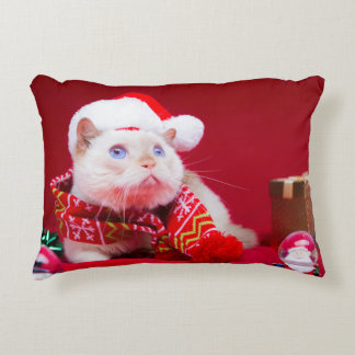 Trident the Cat Christmas Pillow