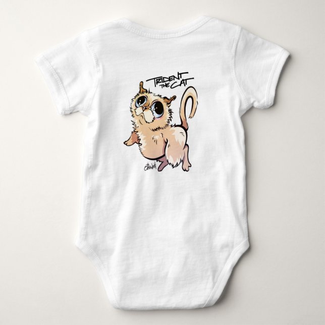 Trident the Cat Unisex Baby Jumpsuit (Back)