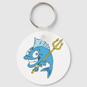 Trident the Fish Key Ring