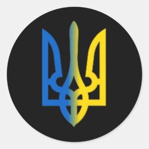 Trident Ukrainian Volodymyr Zelensky President Of Classic Round Sticker