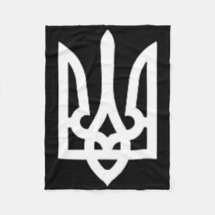 Trident Ukrainian Volodymyr Zelensky President Of Fleece Blanket