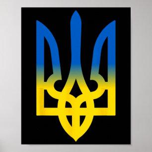 Trident Ukrainian Volodymyr Zelensky President Of  Poster