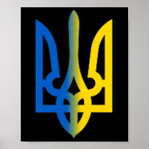 Trident Ukrainian Volodymyr Zelensky President Of  Poster