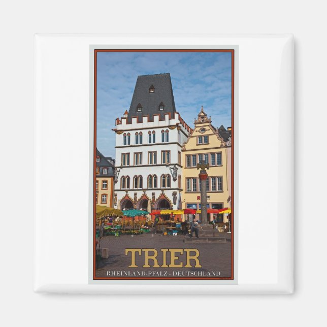 Trier - Hauptmarkt Stone Cross Magnet (Front)