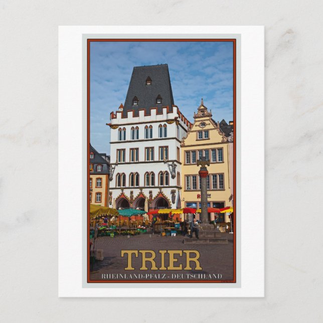 Trier - Hauptmarkt Stone Cross Postcard (Front)