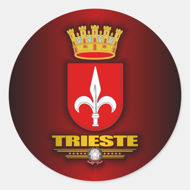 Trieste Classic Round Sticker (Front)