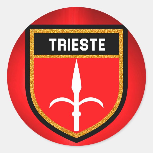 Trieste Flag Classic Round Sticker (Front)