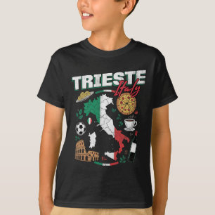 Trieste Italy Italia Italian Flag Map Souvenirs T-Shirt