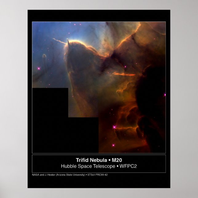 Trifid Nebula M20 Hubble Telescope Photo Poster (Front)