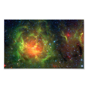 Trifid Nebula NASA Spitzer Photo Print