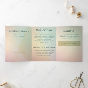 Trifold Card Minimalist Elegant Neutral Design