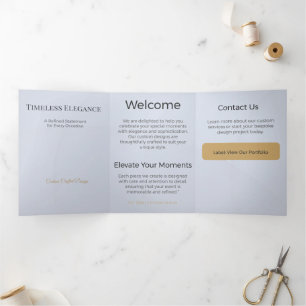 Trifold Card Minimalist Elegant Neutral Design