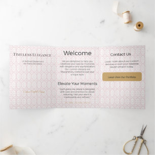 Trifold Card Minimalist Elegant Neutral Design
